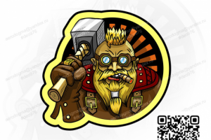 Патч #Гном с кувалдой / стимпанк steampunk / steamgorge