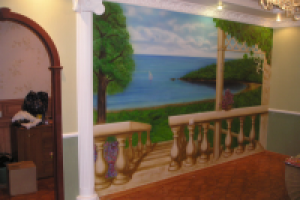 интерьер аэрография акрил