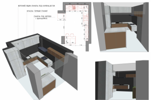 Эскиз размещения оборудования (шоу-рум) мебельной компании