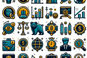 Набор иконок для социального медиа канала, посвященного торговле