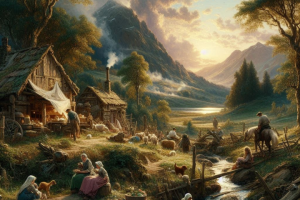 Пейзаж в романтическом стиле.