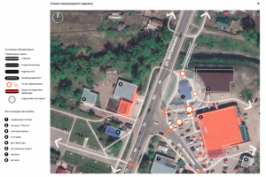 Схема пешеходного каркаса