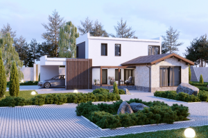 Визуализация эстерьера частного домовладения