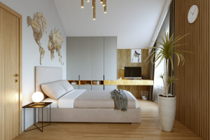 Визуализация интерьера в современном стиле.