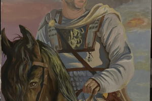 Портрет на большом формате а2 гуашь