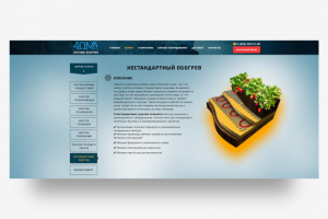 Разработка страницы услуги по нестандартному обогреву.