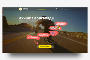 Разработка Landing Page для продажи лонгбордов
