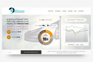 Разработка первого экрана для сайта 5minuteeconomist.com