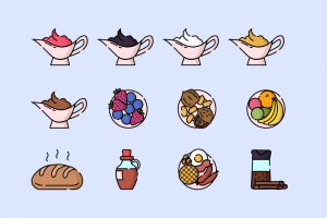 Иконки для сайта ресторана "Traveler's coffee"