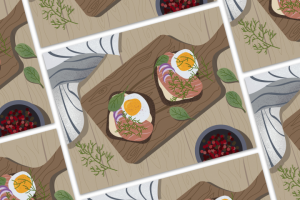 Векторная иллюстрация "Завтрак"