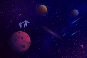 Иллюстрация "космос близкий и далёкий"