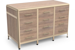 Визуализация стола в разных вариантах материалов