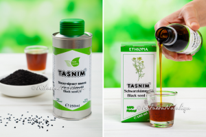 стилизованная фотосъёмка масла чёрного тмина для маркетплейса