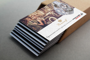 Визитка для часовой компании Romanoff