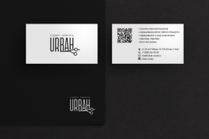 Визитка для парикмахерской бизнесс-класса URBAH