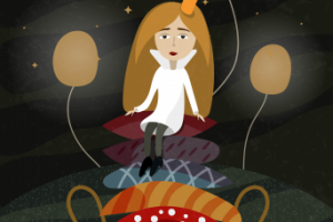 Иллюстрация к книге сказок «Принцесса на горошине»