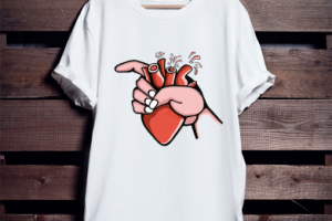 Принт на майку «Сердце»