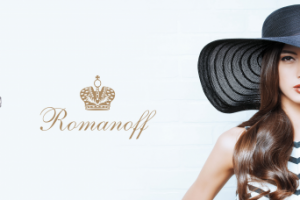 Витрина рекламная для часовой компании Romanoff