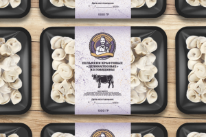 Разработка этикетки для "Крафтовых пельменей"
