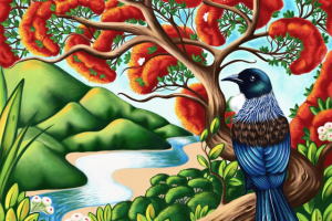 Похутакава и новозеландский туи