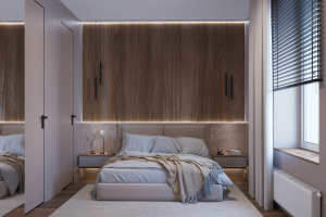 Спальня в квартире ЖК "Депо" г.Екатеринбург