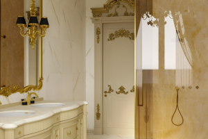 Ванная комната в загородном доме г.Реж