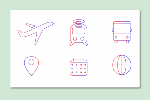 Иконки для сайта о путешествиях