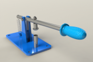 Устройство запрессовки шарика в пробки.