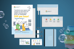 Клининг (листовка и визитки)