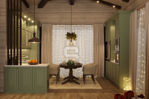 Визуализация кухни-гостиной - 2