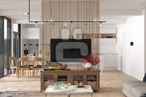 Кухня-гостиная сканди-3