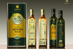 Этикетка для горчичного масла "Сарепта"