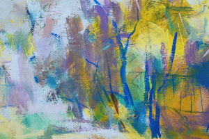 Серия "Ностальгия". Дворик. Картон. акрил. 65х51 см.