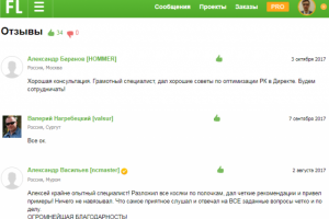 Отзывы о моей работе