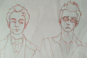 Мужчины отрисованные ручкой