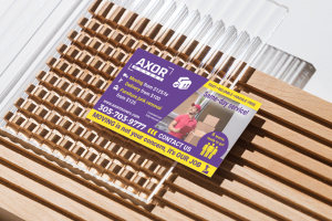 Разработка макета визитной карточки компании AXOR Movers (USA)