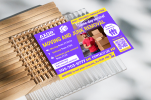 Разработка макета флаера компании AXOR Movers (USA) EN