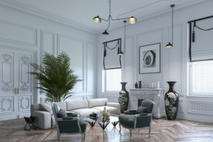 Living room with Huge Vases