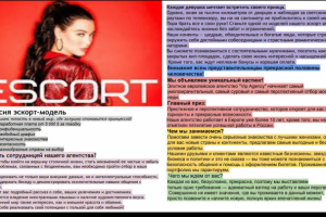 Лендинг (18+): Вакансия эскорт-модель