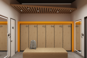 Раздевалки в теннисном корте