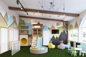 Дизайн игровой комнаты в ресторане