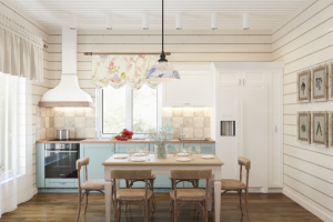 Дизайн кухни в загородном доме