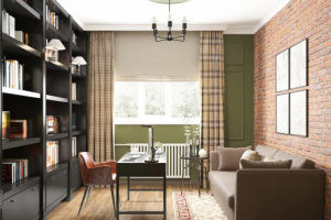 Дизайн кабинета в частном доме.