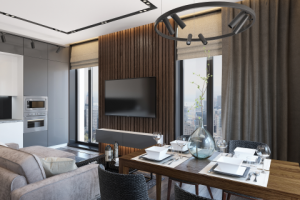 Дизайн кухни-гостиной в квартире со свободной планировкой