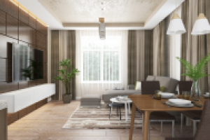 Зона гостиной в частном доме