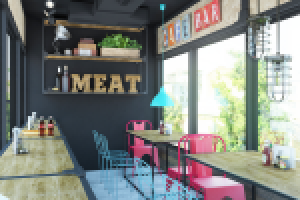 Бургерная из морских контейнеров