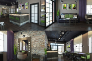 Дизайн салона красоты в стиле Лофт