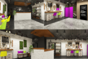 Бьюти-бар в стиле Лофт