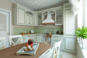 Дизайн и визуализация кухни в стиле Прованс