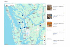 Динамическая карта гео-точек на Google Maps (HTML5, CSS3, javaScript)